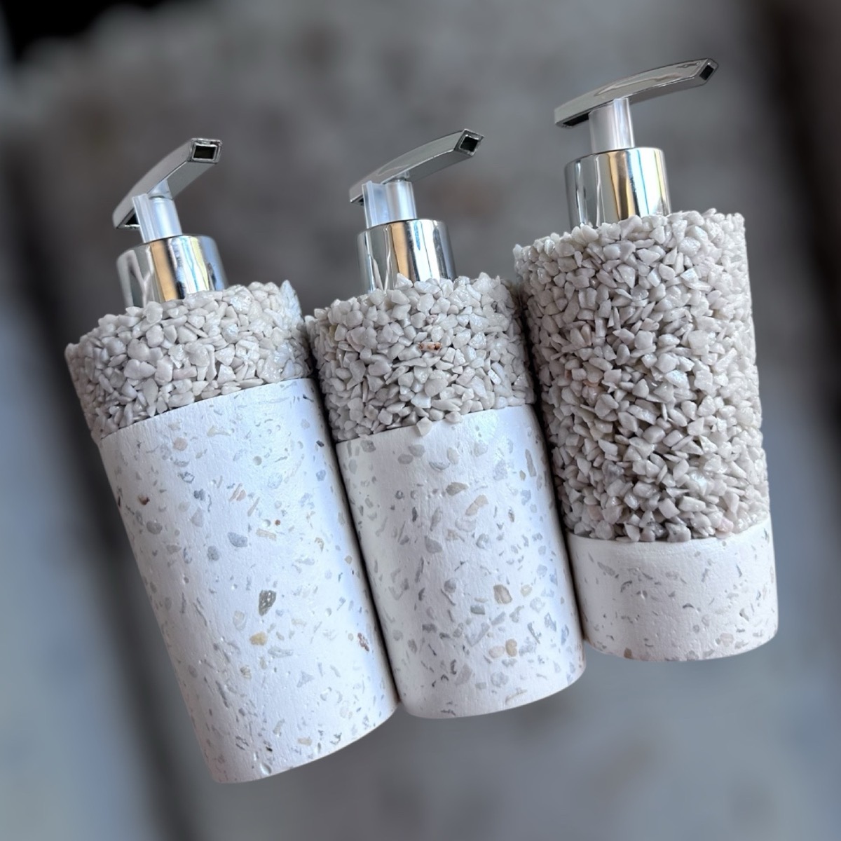 Trio de peças em granilite